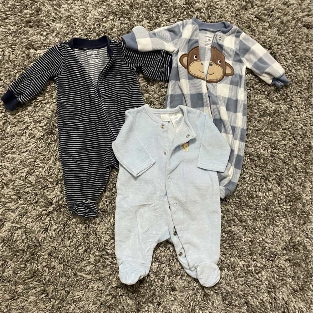 Newborn boy sleepers bundle - Picture 2 of 5